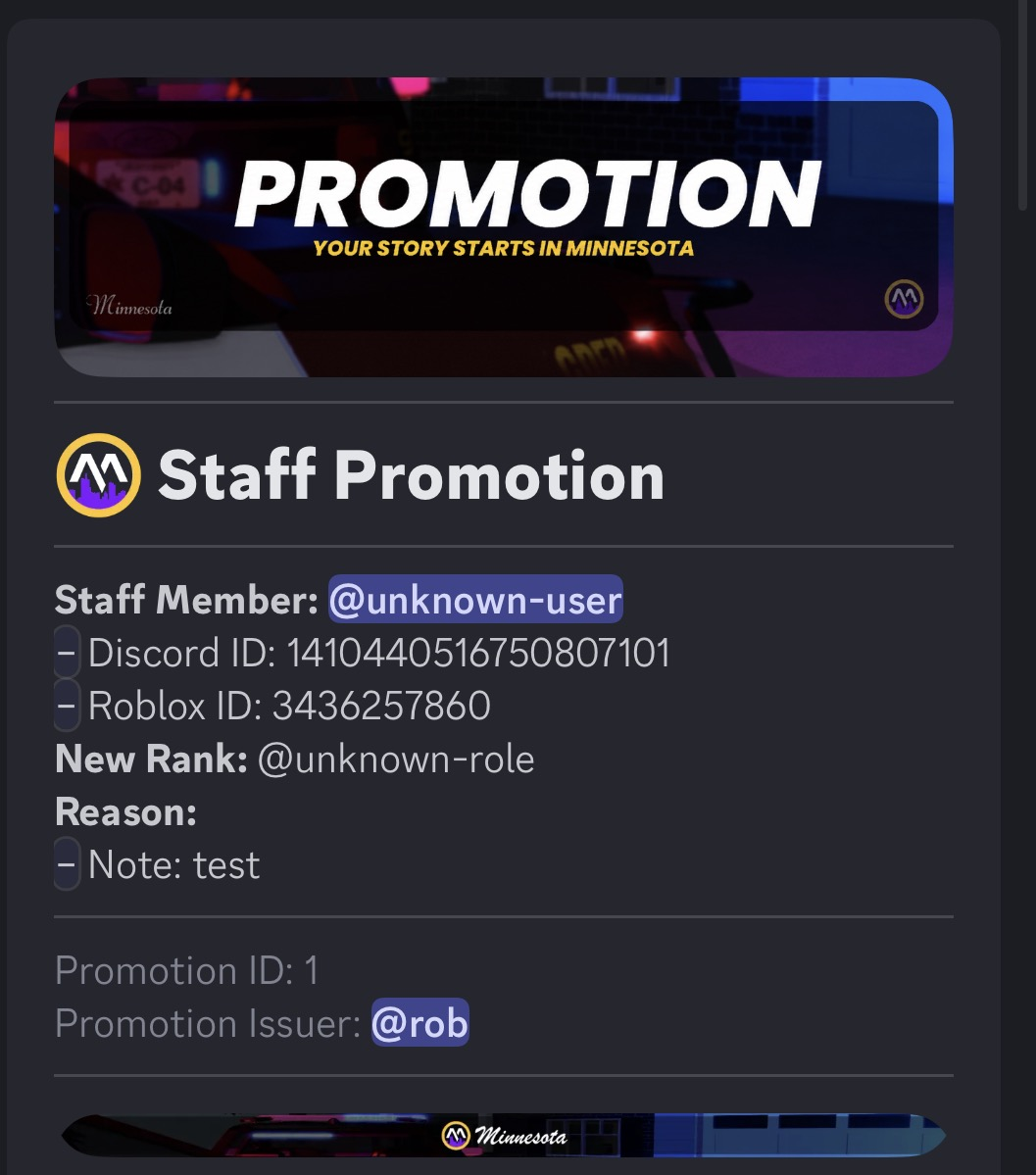 Promotion Command