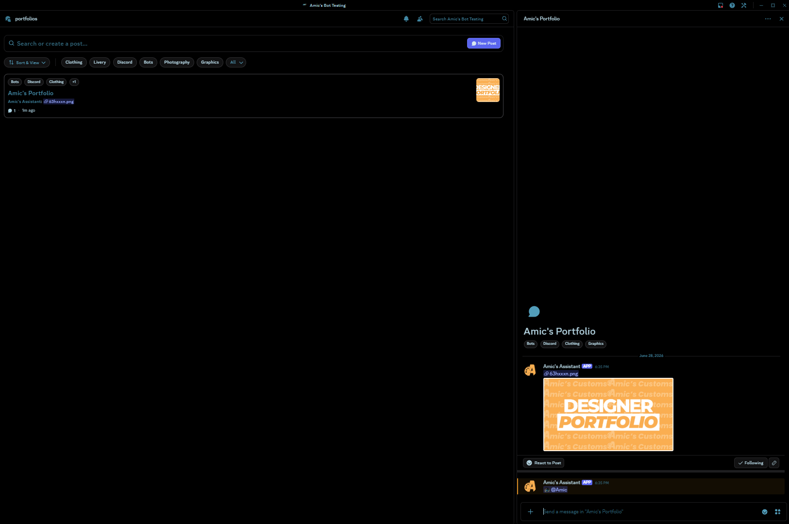 Portfolio Creation Command