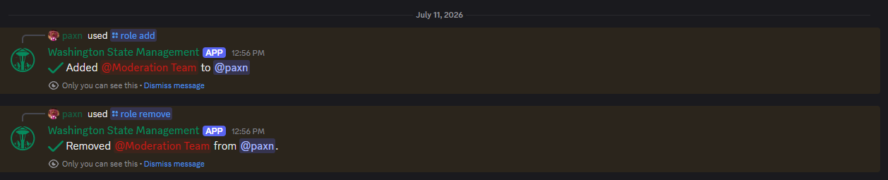 Roles Command